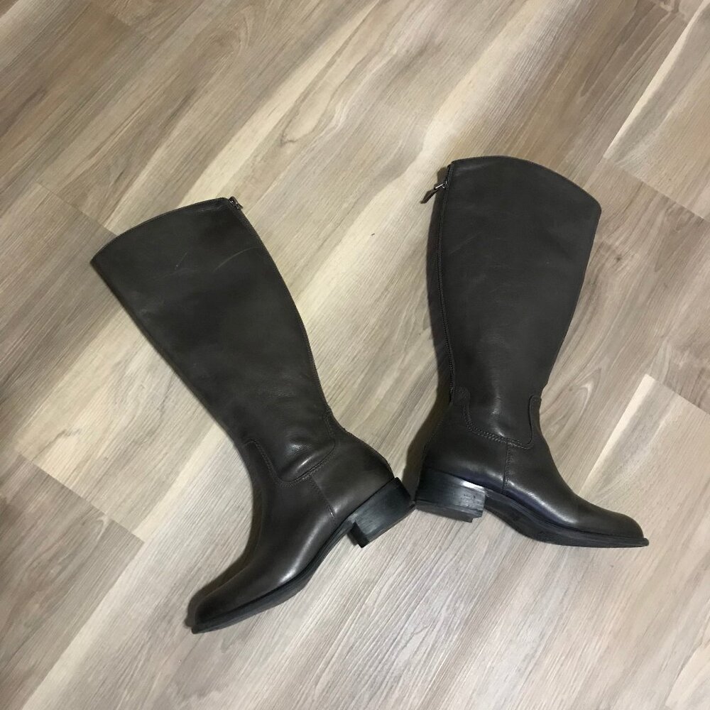 Franco Sarto Ladies Brown Leather Boots Size 6